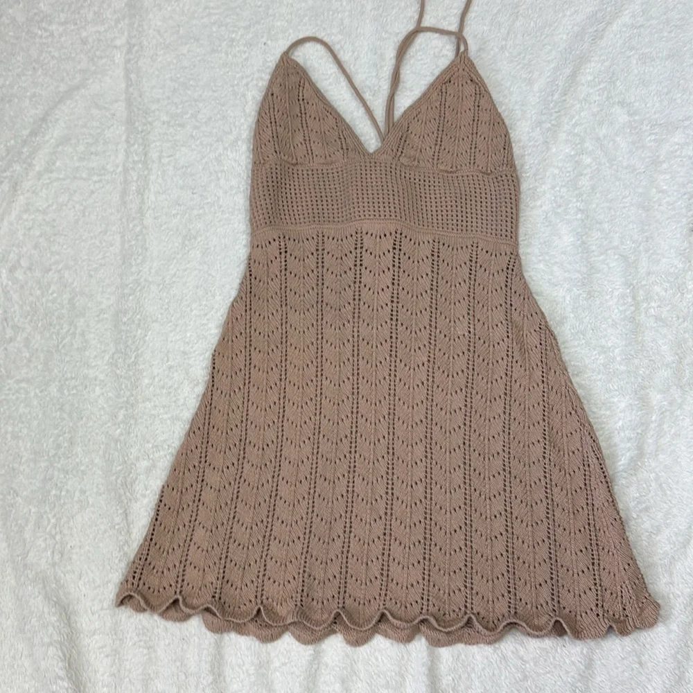 Reformation Junio open knit summer beach dress size medium - Picture 4 of 13